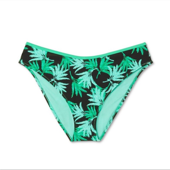 NWT Fe Noel for Target Feathered Palm Print High Leg Cheeky Bikini Bottom - Picture 4 of 7